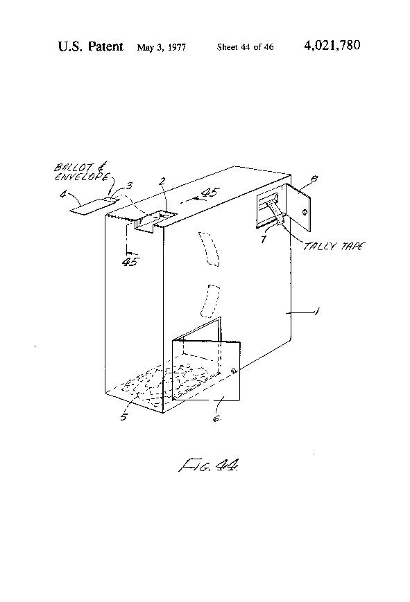 Punch card voting machines