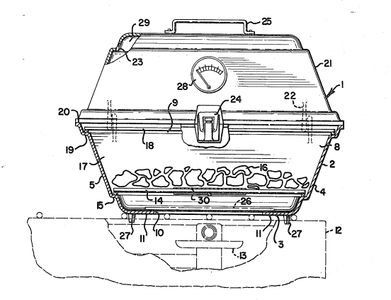 The Portable Grill (U.S. 3,812,840)