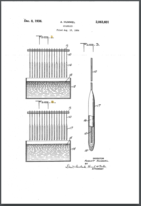 The Sparkler (U.S. 2,063,601)