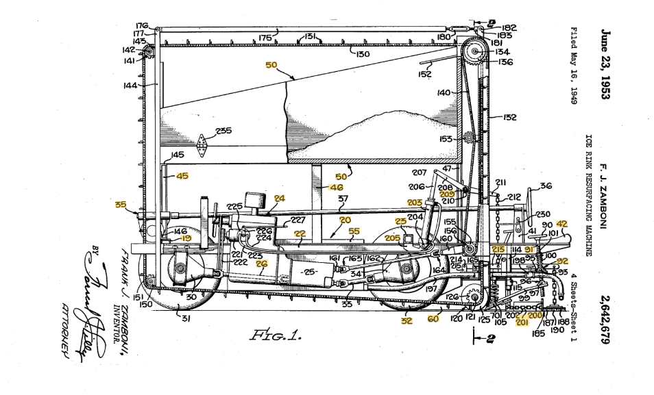 Ice rink resurfacing machine