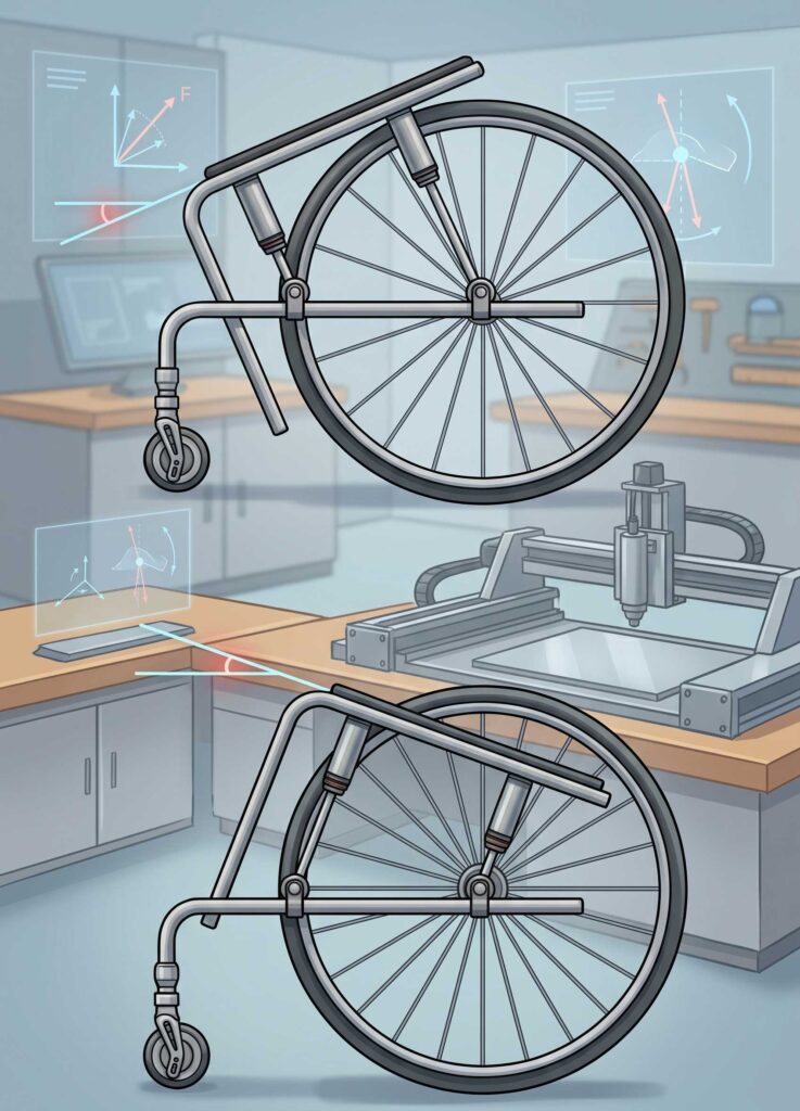 Wheelchair for specialized sports applications