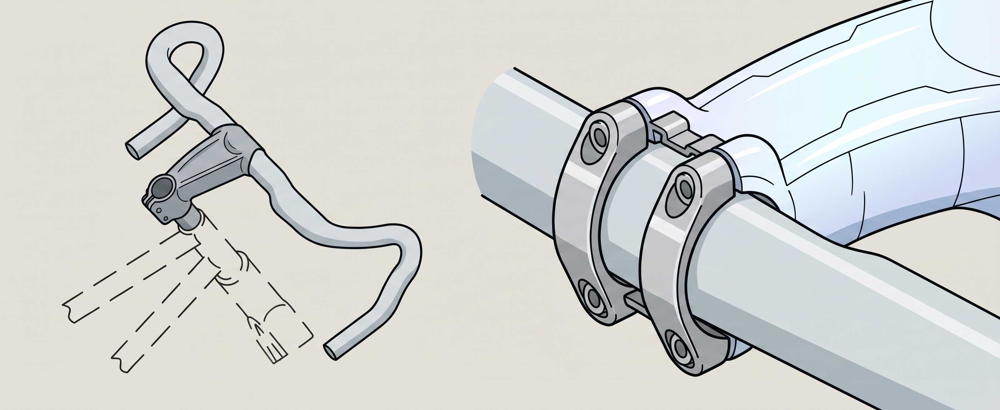 Composite steering interface for a bicycle